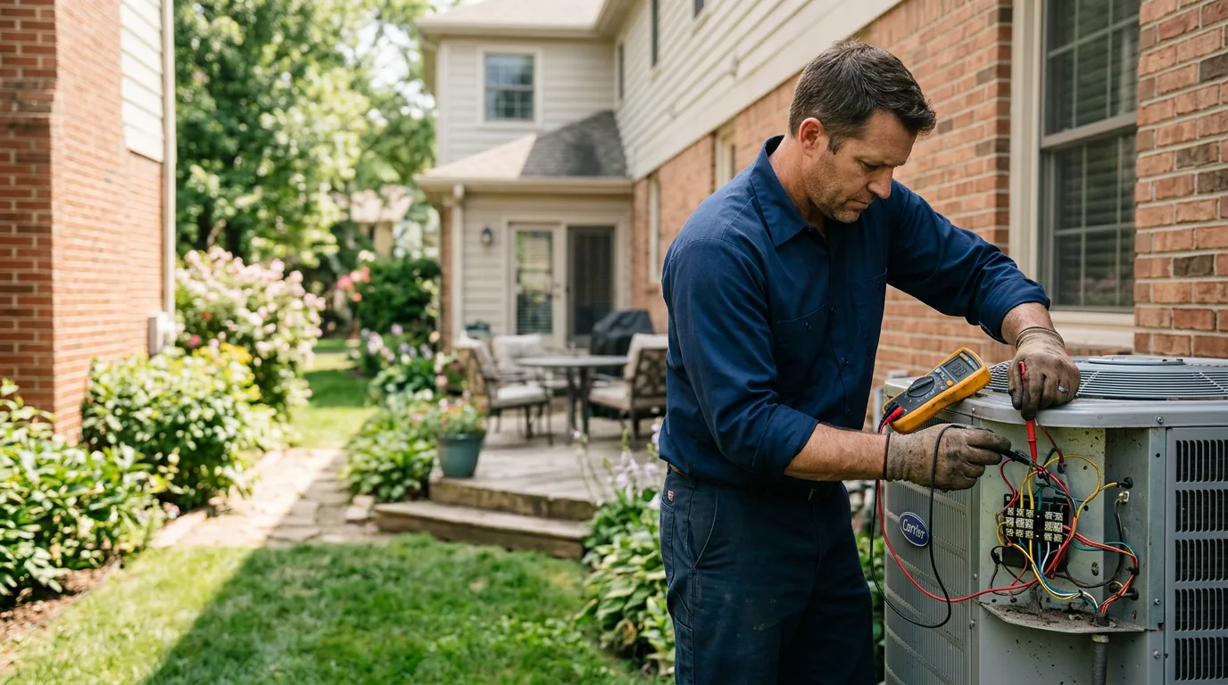 HVAC technician working near Wallace, CA